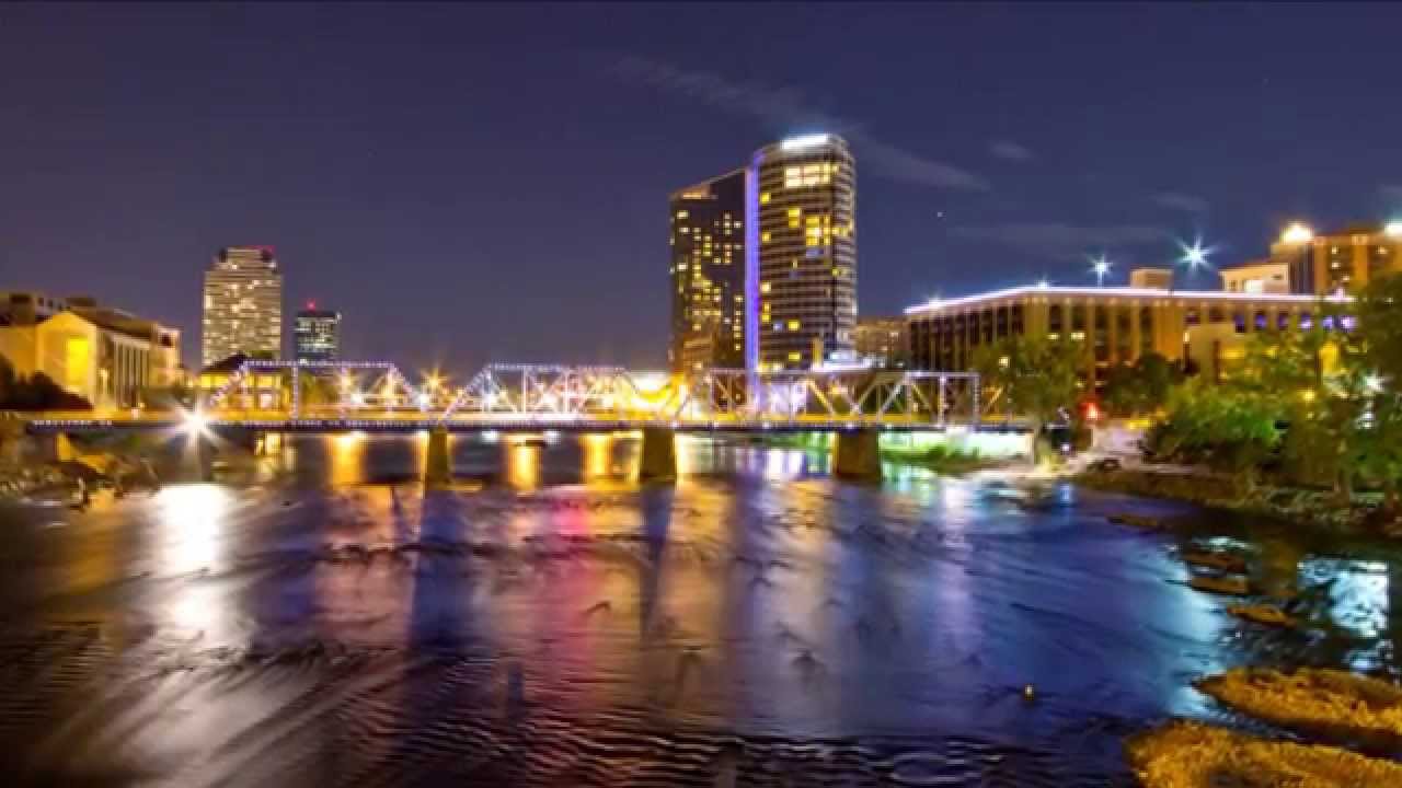 a pretty picture of the Grand in downtown Grand Rapids