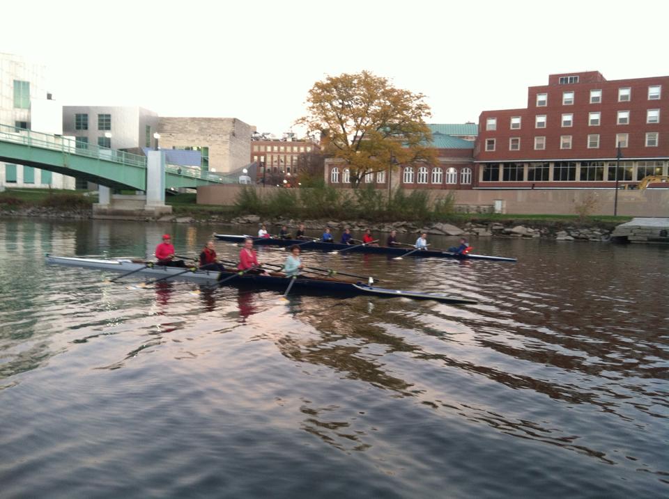 Rowers on the Iowa River